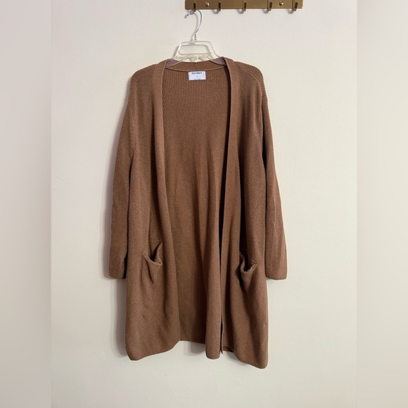 Old Navy Sweaters - Old Navy Shaker Stitch Tan Brown Open Front Sweater Cardigan Plus 3X